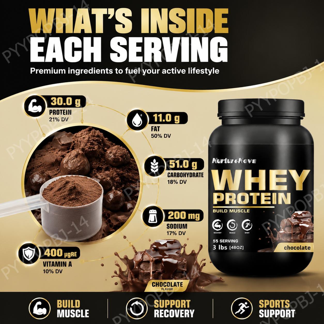 NurtureNova ผงโปรตีนเวย์รสช็อก - Fitness Nutrition Whey Protein บทวิจารณ์และราคา