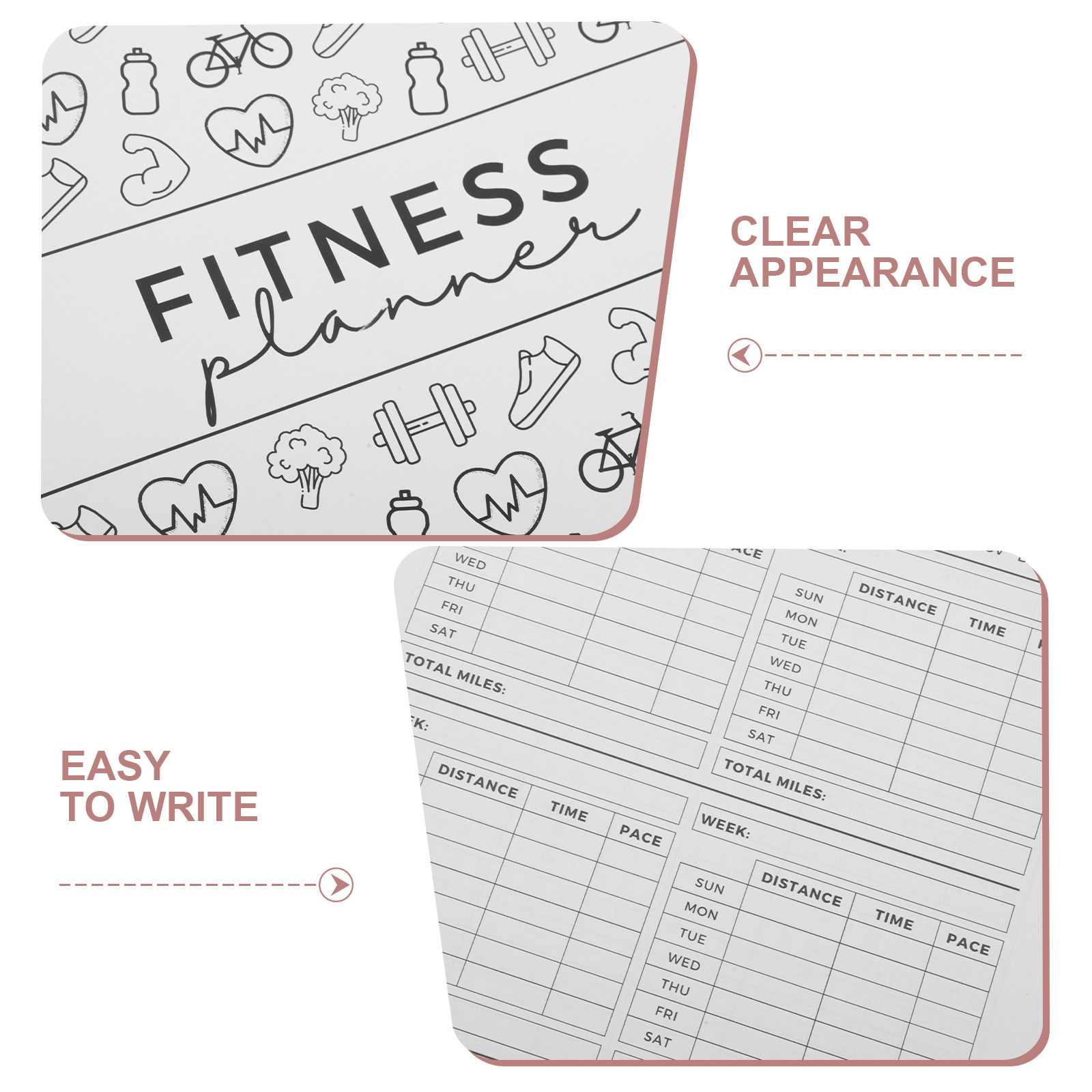 สมุดบันทึกการออกกำลังกาย 11.7x - Nutrition And Fitness Books บทวิจารณ์และราคา
